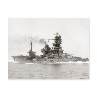 Battleship-Carrier Hyuga Postcard