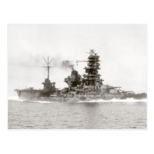 Battleship-Carrier Hyuga Postcard