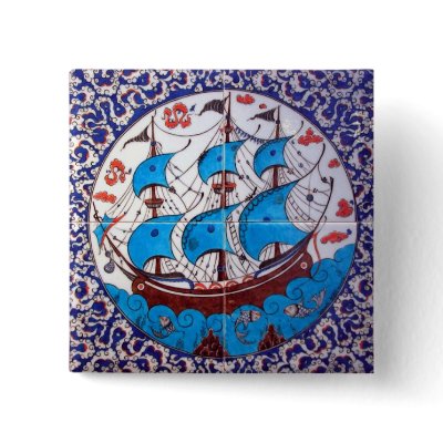 Battleship Pattern / Tile Art Pin by GrooveMaster