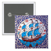 Battleship Pattern / Tile Art Pin