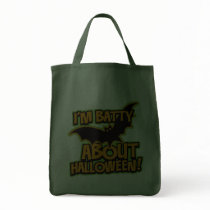 Batty About Halloween Grocery Tote Bag