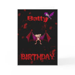 Batty Birthday Blood Bats Goth Emo Alternative cards