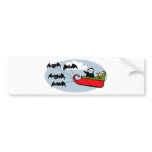 Batty Christmas Sleigh Bumper Sticker