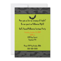 Batty Doodles Halloween Invitation