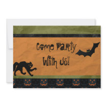 Batty Halloween Party Custom Invites