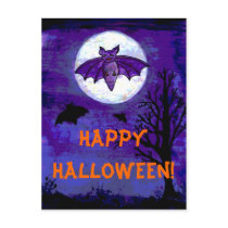 Batty, Happy Halloween! postcard