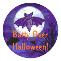 Batty Over Halloween! Sticker