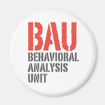 BAU Behavioural Analysis Units Refrigerator Magnets