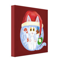 Bauble Cat Christmas Gallery Wrapped Canvas