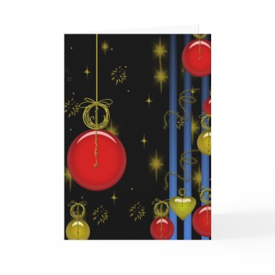Baubles Holiday Decorations Christmas bauble Greeting Card by moonlake