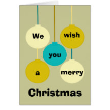 Baubles Muted Christmas Card
