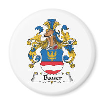Bauer Family Crest Fridge Magnet