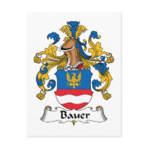 Bauer Family Crest Post Cards