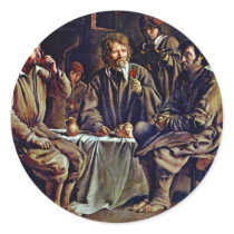 Bauer Meal By Le Nain Louis (Best Quality) Round Sticker