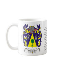 Bauer, the origin, meaning and the crest mug