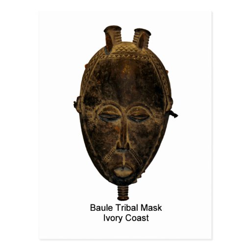 Baule Tribal Mask Postcard