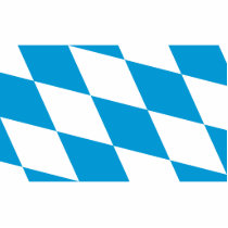 Bavaria (Lozengy), Germany flag Acrylic Cut Out