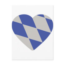 bavarian heart icon post cards