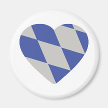 bavarian heart icon refrigerator magnet