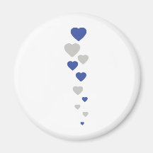 bavarian hearts icon fridge magnet