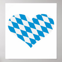 Bavarian Oktoberfest heart Poster