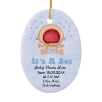 Bawling Baby - boy Announcement Keepsake
