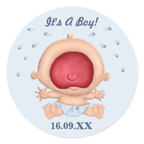 Bawling Baby It's A Boy Sticker