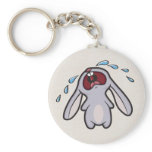 Bawling Bunny on Cream Keychain