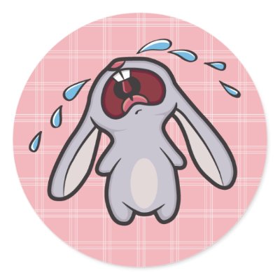 Bawling Bunny with Pink Checks Sticker by BawlingBunny