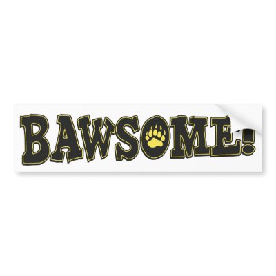 Bawsome Boston Awesome Bumper Sticker by Bawsome