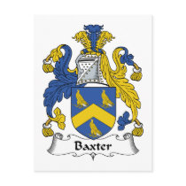 Baxter Family Crest Postcard