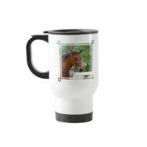 Bay Arab Horse Plastic Travel Mug