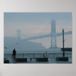 Bay Bridge Fog Poster