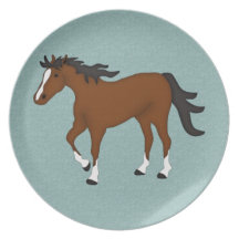 Bay Horse Dinner Plate