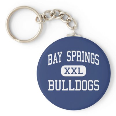 Bay Springs - Bulldogs - High - Bay Springs Keychains by customteamsportswear