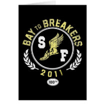 Bay To Breakers Distressed Winged Shoe Greeting Cards