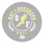 Bay To Breakers Distressed Winged Shoe Round Stickers