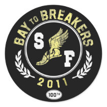 Bay To Breakers Distressed Winged Shoe Stickers
