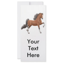 Bay Walking Horse Rack Card 