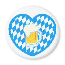 Bayern Bavaria Herz Bier heart beer Kühlschrankmagnet