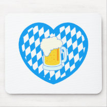 Bayern Bavaria Herz Bier heart beer Mousepad
