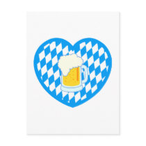 Bayern Bavaria Herz Bier heart beer Postkarte