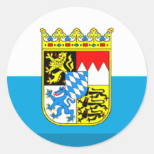 Bayern Flag Gem Round Stickers