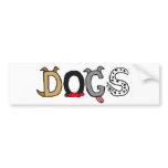BB- Funny Dogs Letters Bumper Sticker