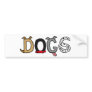 BB- Funny Dogs Letters Bumper Sticker