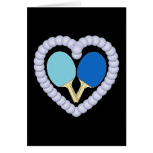 BB Ping Pong Paddle Heart Greeting Card