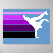 BBOY gradient prpl wht poster
