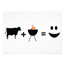 BBQ Beef Happy Custom Invitation