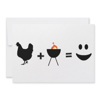 BBQ Chicken Happy Custom Invitations by megnomad