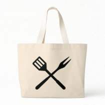 BBQ cutlery icon Tote Bags